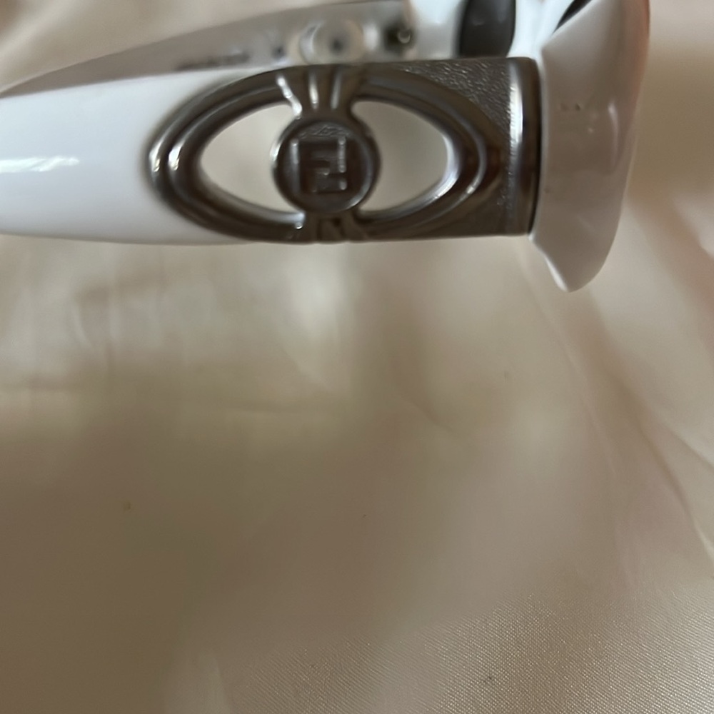 Fendi White Oval Sunglasses